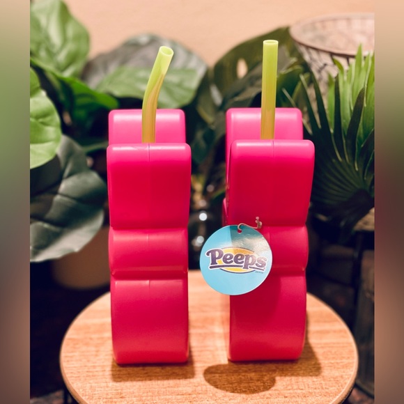 Pink Peeps Easter ZAK! Tumbler Cups with Straw Set of 2- Target - Picture 3 of 10